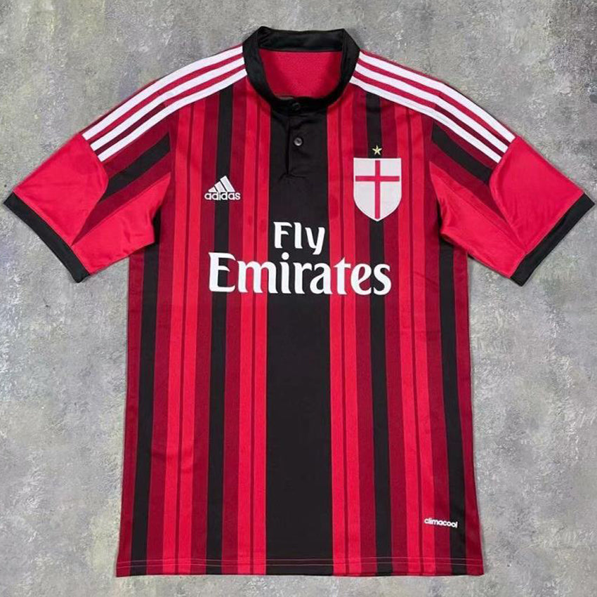 jersey 2014/2015 ac milan local manga corta versión fan retro