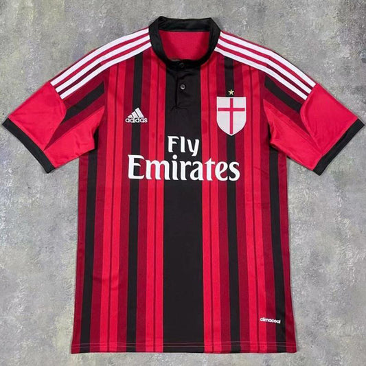 Jersey 2014/2015 AC Milan Local Manga corta Versión Fan Retro