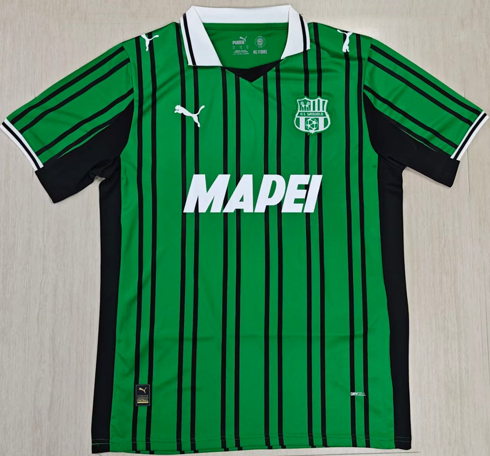 jersey 2025/26 sassuolo local manga corta versión fan