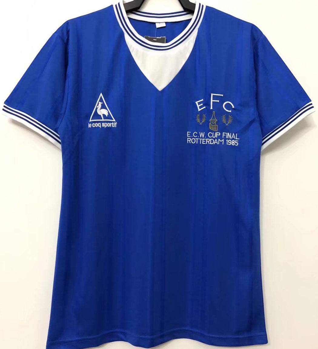 jersey 1985 everton e.c.w cup especial manga corta versión fan retro