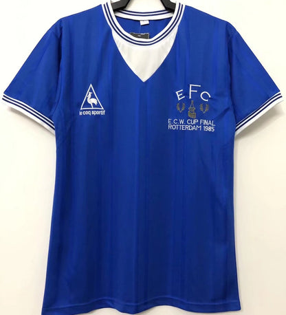 Jersey 1985 Everton E.C.W CUP Especial Manga corta Versión Fan Retro