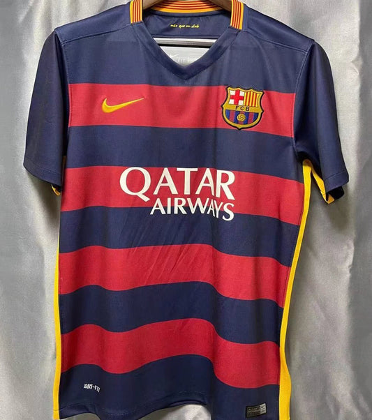 Jersey 2015/16 Barcelona Local Manga corta Versión Fan Retro