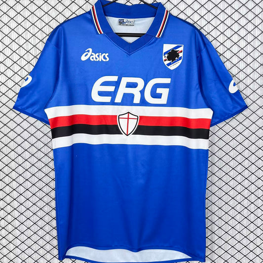 Jersey 2003/2004 Sampdoria Local Manga corta Versión Fan Retro