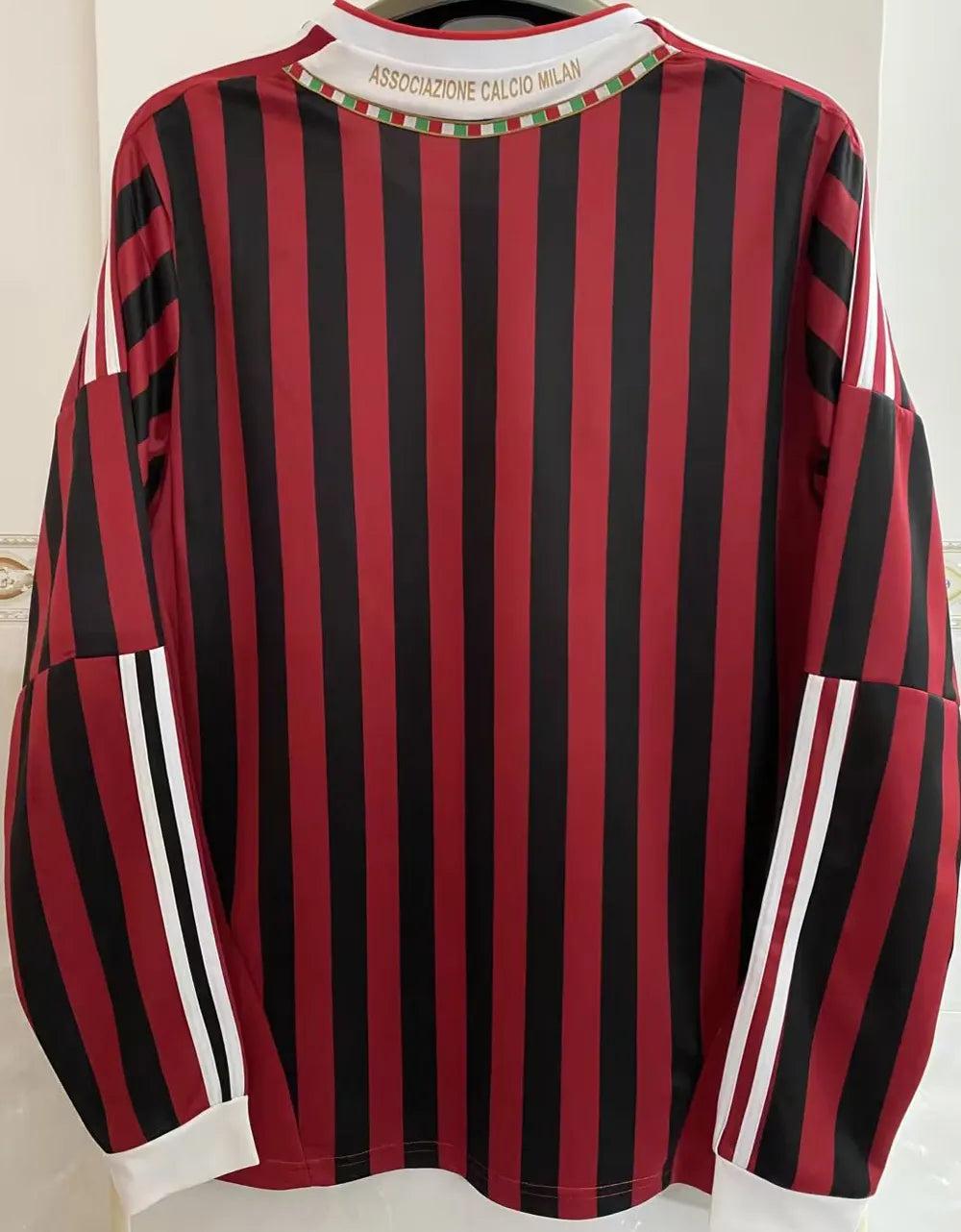 Jersey 2011/12 AC Milan Local Manga larga Versión Fan Retro