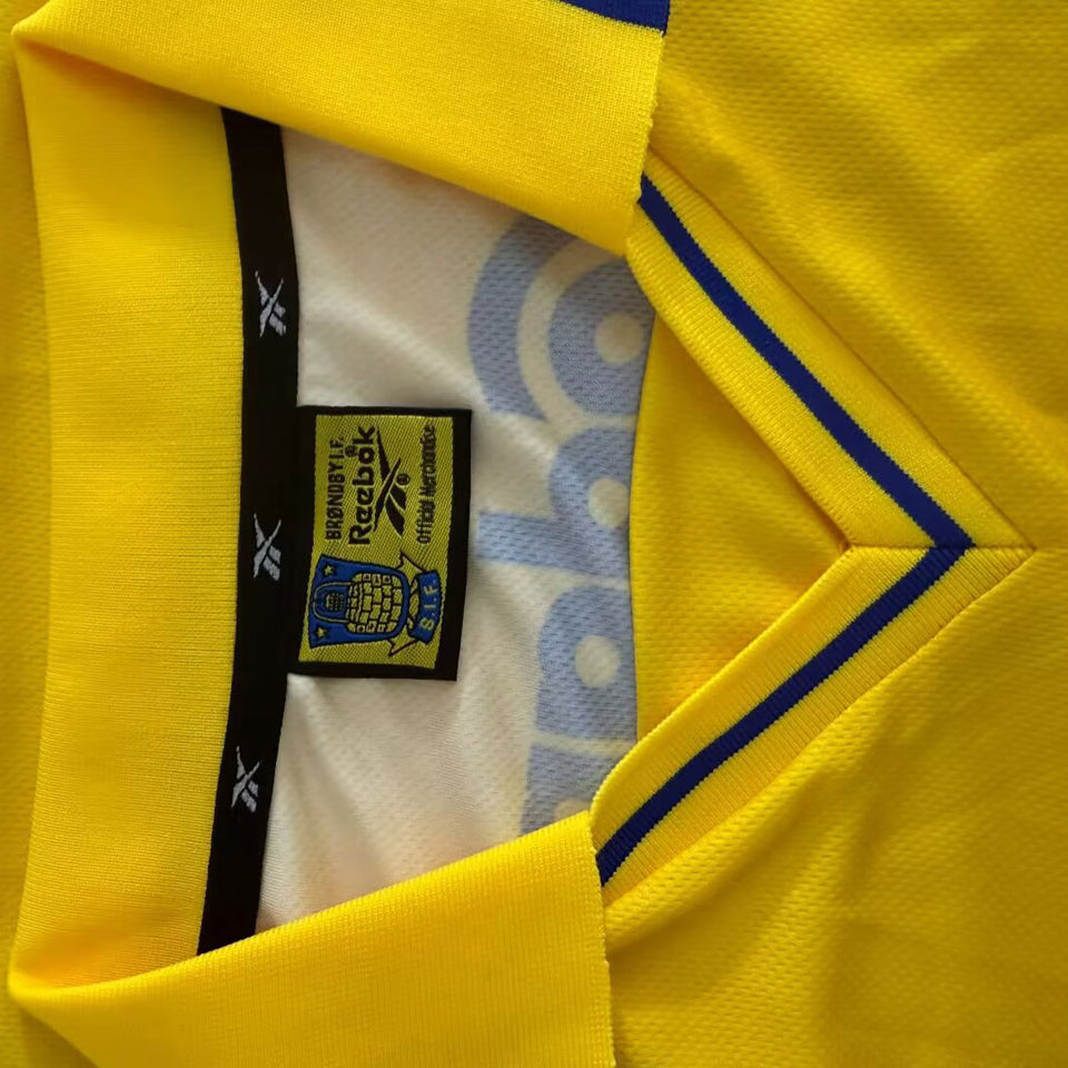 jersey 1999/2000 brøndby if local manga corta versión fan retro