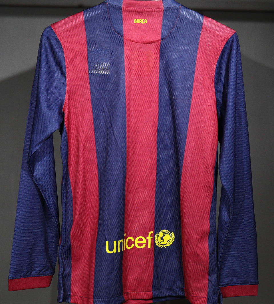 jersey 2014/15 barcelona local manga larga versión jugador retro