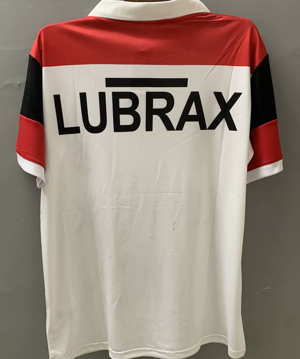 jersey 1986 flamengo visitante manga corta versión fan retro