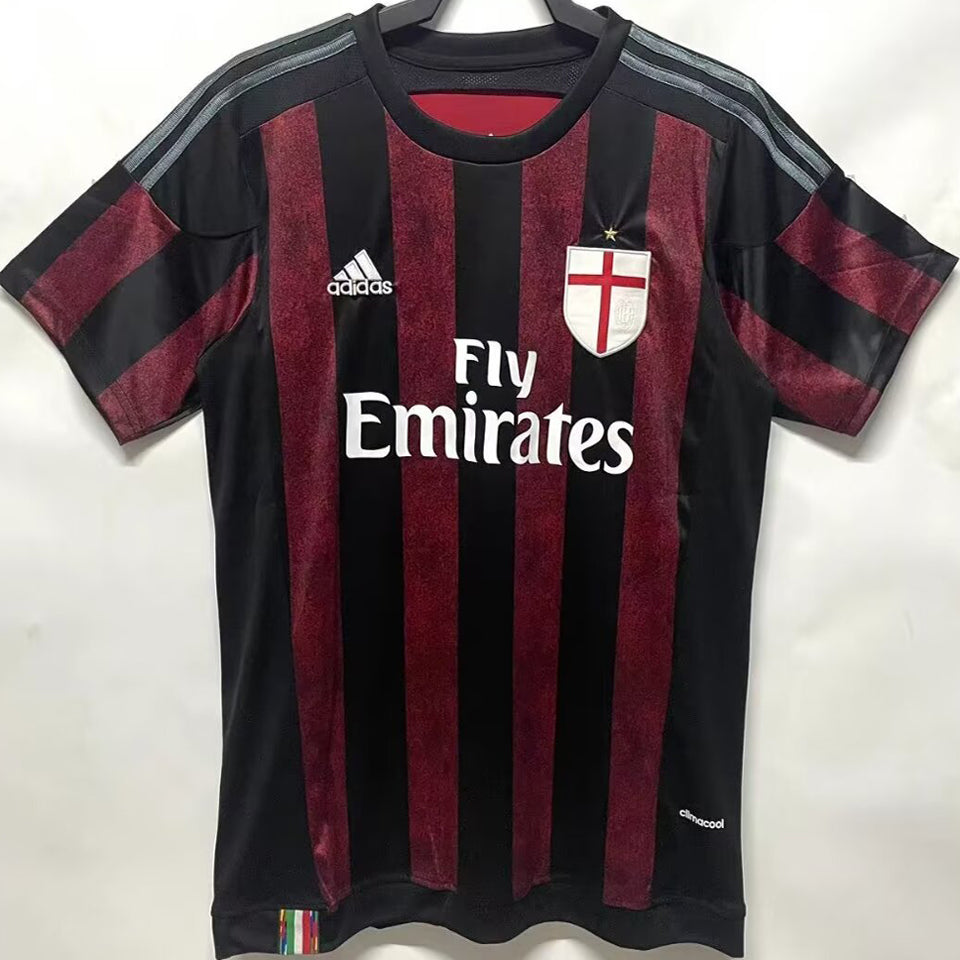 jersey 2015/16 ac milan local manga corta versión fan retro
