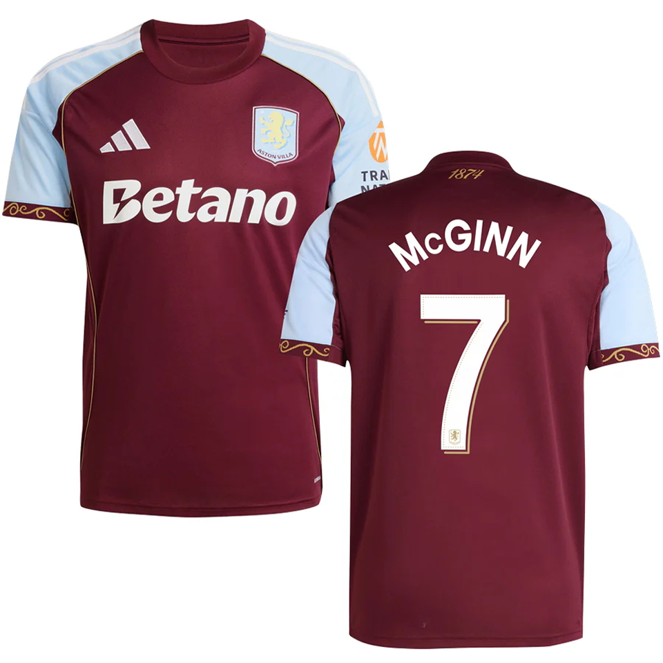 jersey 2025/26 aston villa local manga corta versión fan