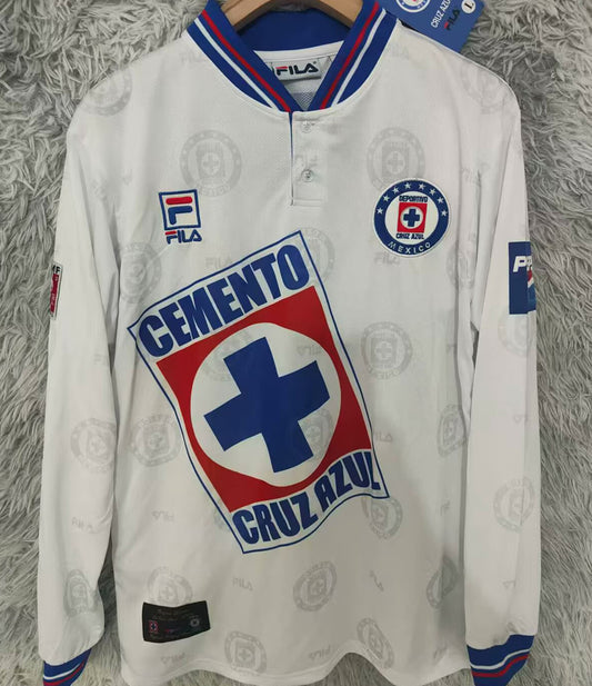 Jersey 1997/98 Cruz Azul Visitante Manga larga Versión Fan Retro