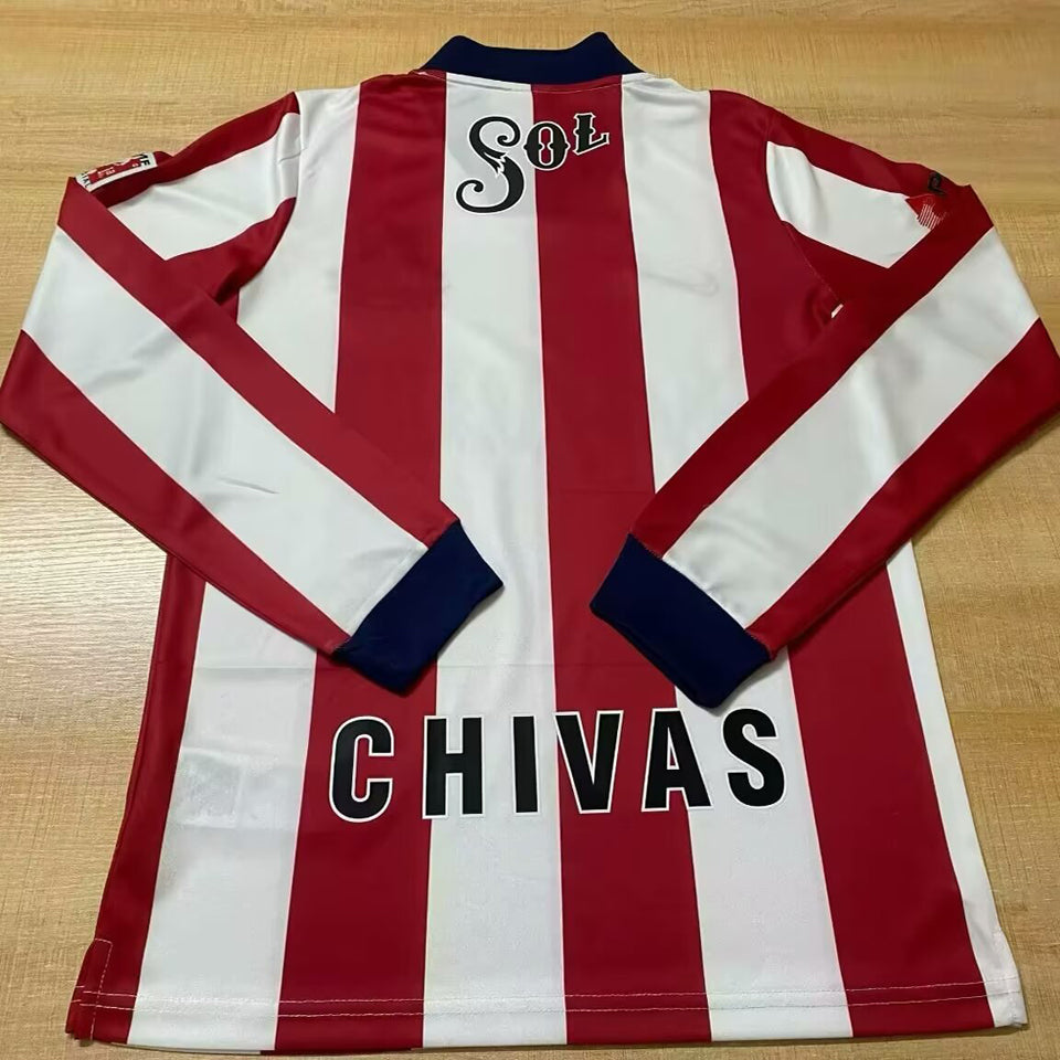 jersey 1996/97 chivas local manga larga versión fan retro