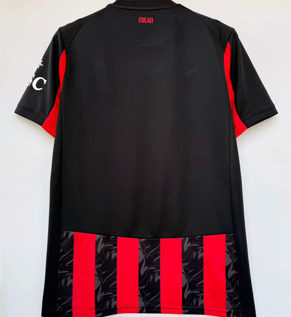 jersey 2025/26 ac milan local manga corta versión fan