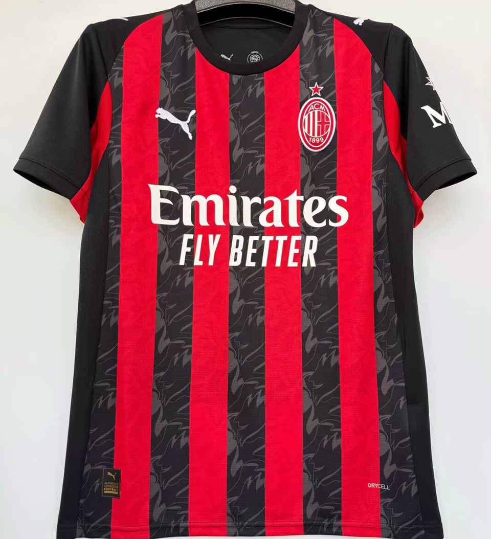 jersey 2025/26 ac milan local manga corta versión fan