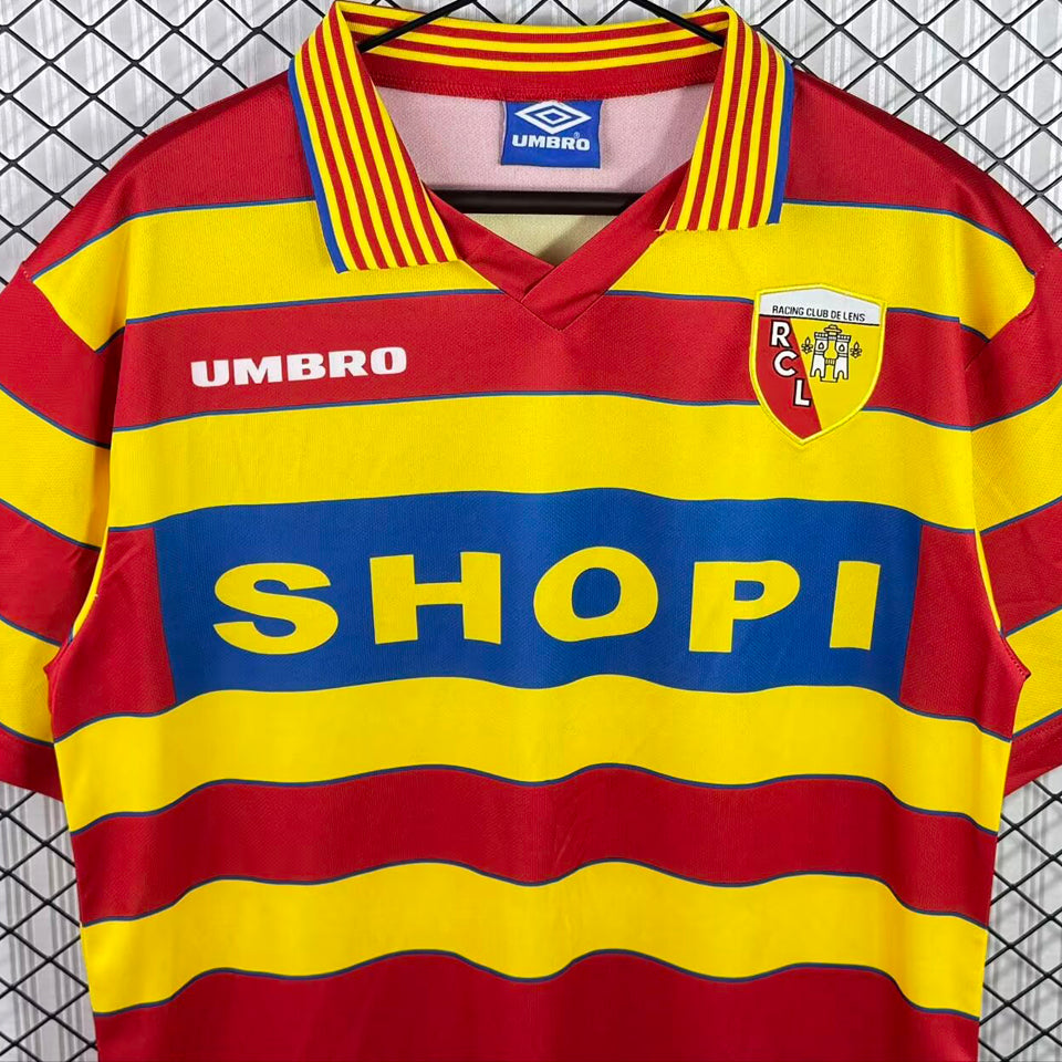 jersey 1996/1997 lens local manga corta versión fan retro