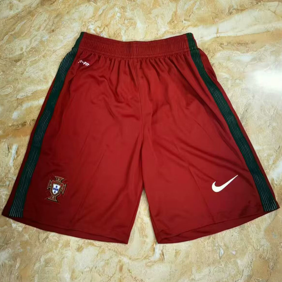 2016 portugal local versión fan shorts/ pantalones retro