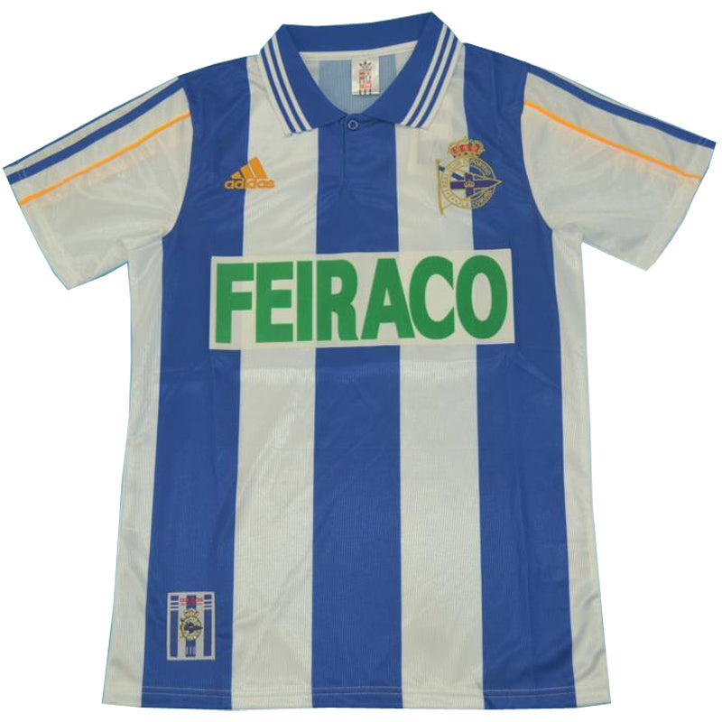 jersey 1999/2000 deportivo la coruna local manga corta versión fan retro
