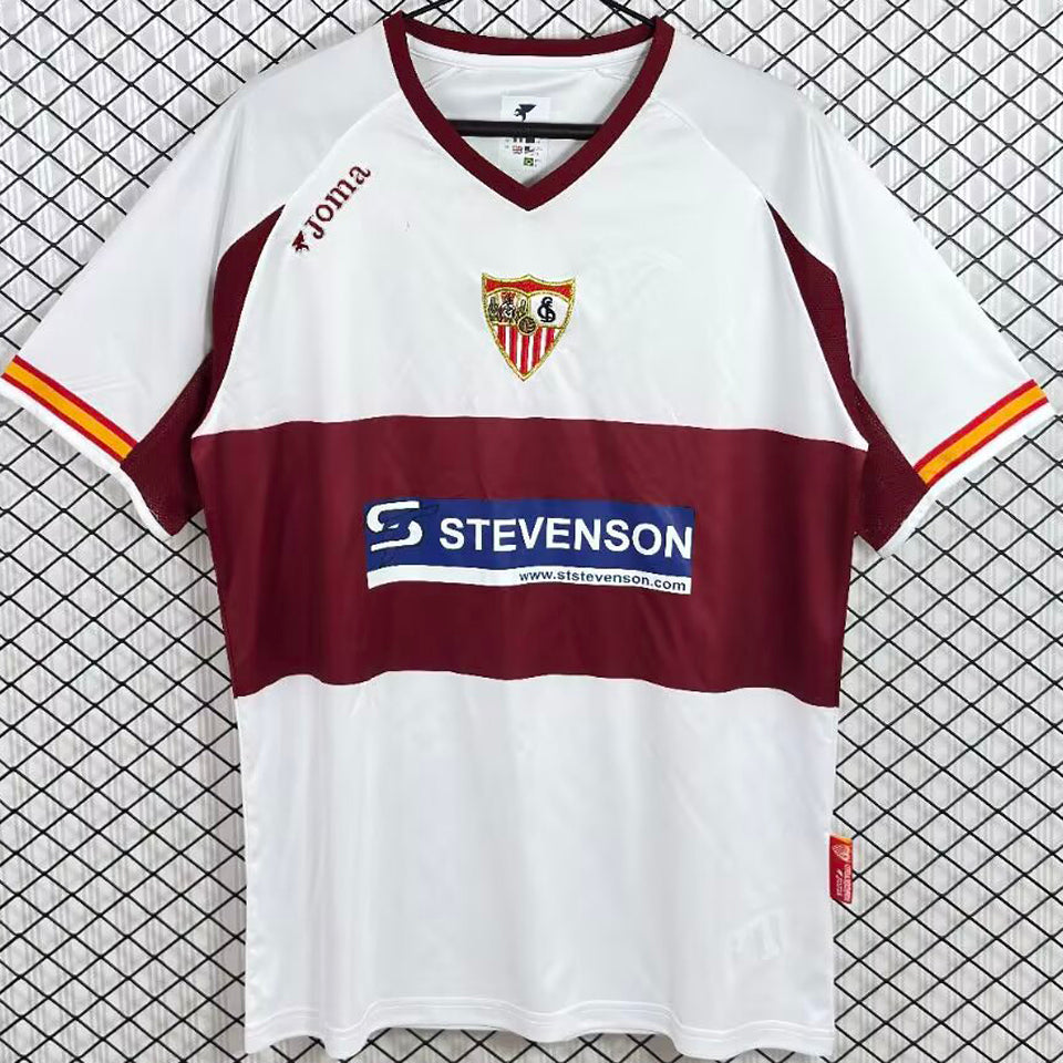 jersey 2005/2006 sevilla fc europa especial manga corta versión fan retro