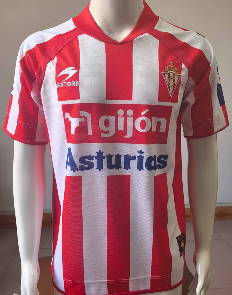 Jersey 2008/2009 Gijon Local Manga corta Versión Fan Retro
