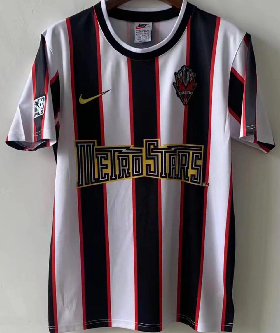 jersey 1997 metrostars visitante manga corta versión fan retro