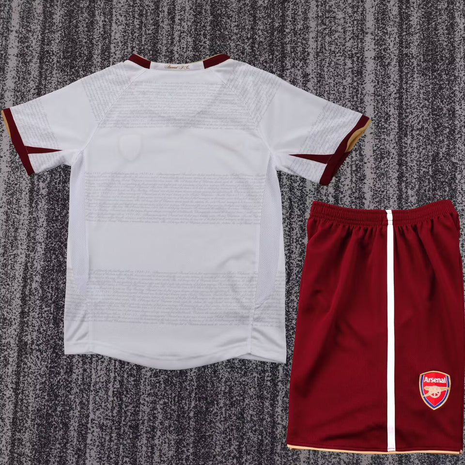 jersey 2007/2008 arsenal visitante manga corta niño retro