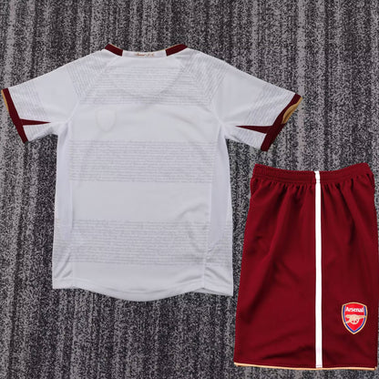 Jersey 2007/2008 Arsenal Visitante Manga corta Niño Retro