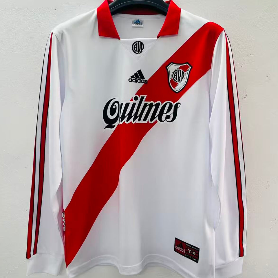 jersey 1998/1999 river plate local manga larga versión fan retro