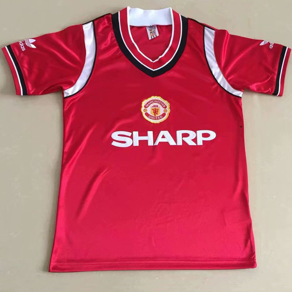 jersey 1984 manchester united local manga corta versión fan retro