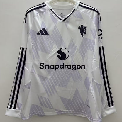 Jersey 2025/26 Manchester United Visitante Manga larga Versión Fan