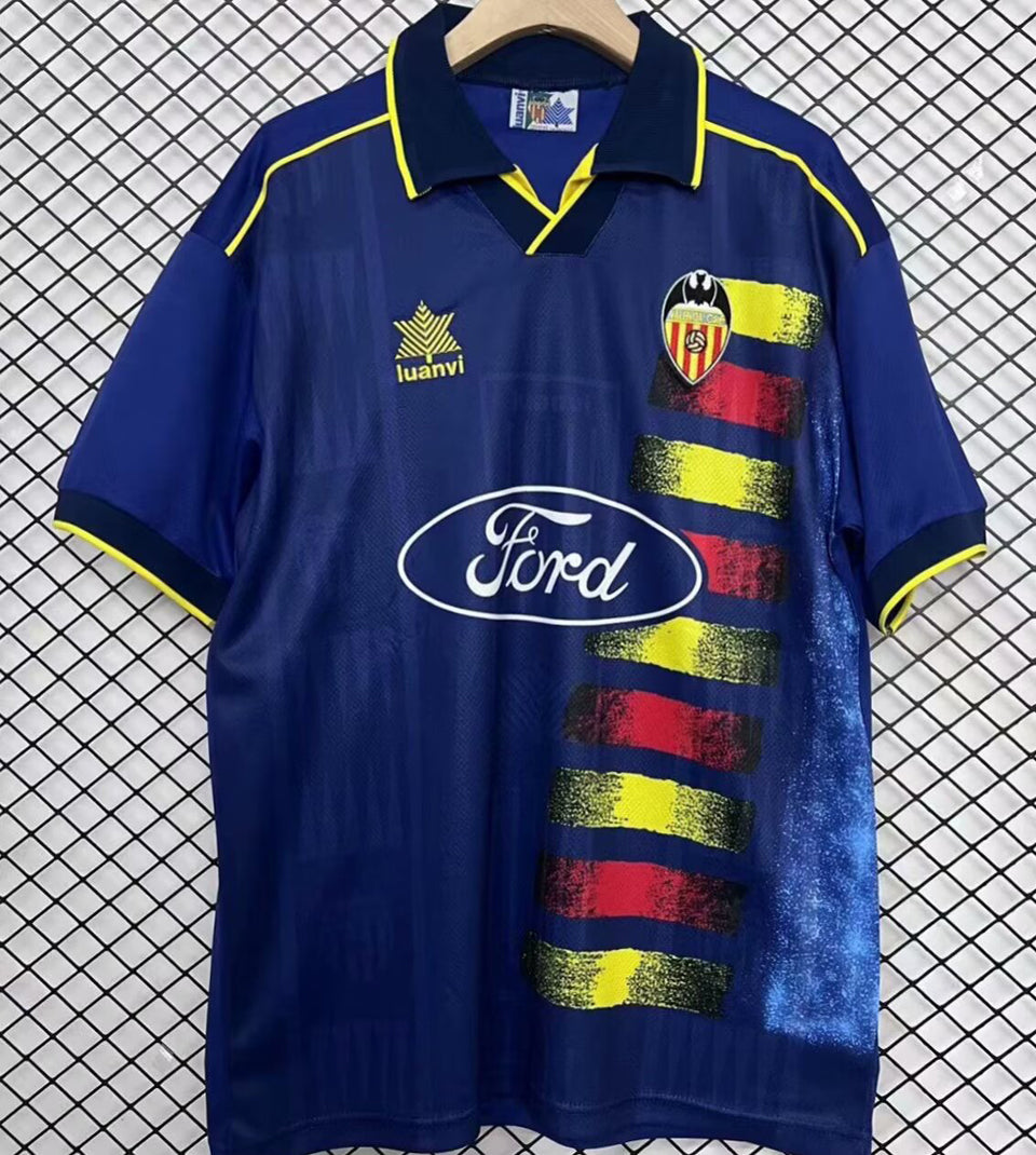 jersey 1996/97 valencia visitante manga corta versión fan retro