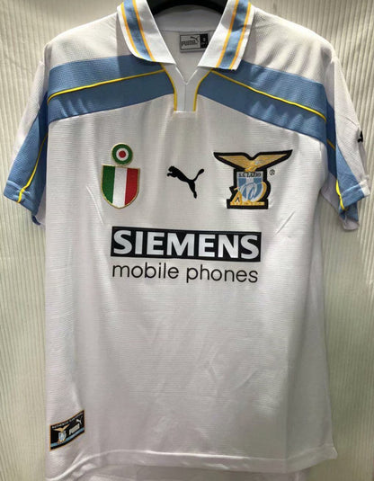 Jersey 2000/2001 Lazio Visitante Manga corta Versión Fan Retro