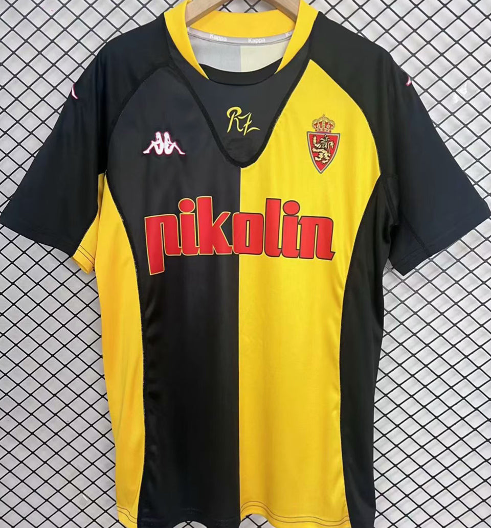 jersey 2001/02 zaragoza visitante manga corta versión fan retro
