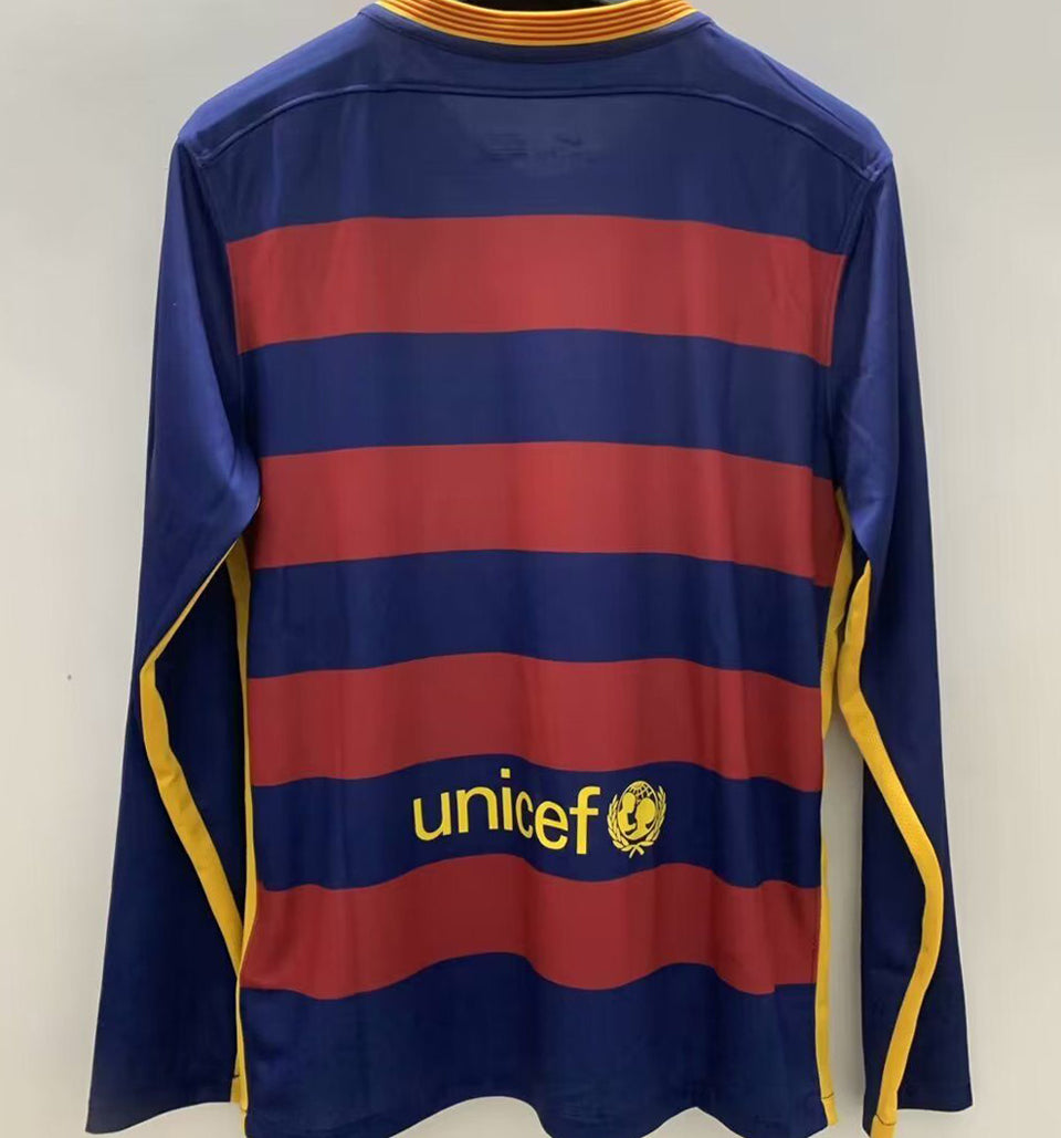 Jersey 2015/16 Barcelona Local Manga larga Versión Fan Retro