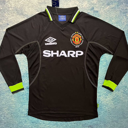 Jersey 1998/99 Manchester United Visitante Manga larga Versión Fan Retro