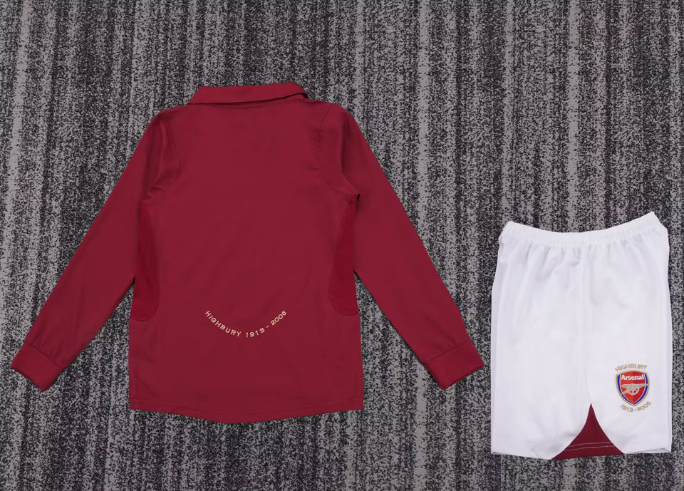 jersey 2005/2006 arsenal local manga larga niño retro