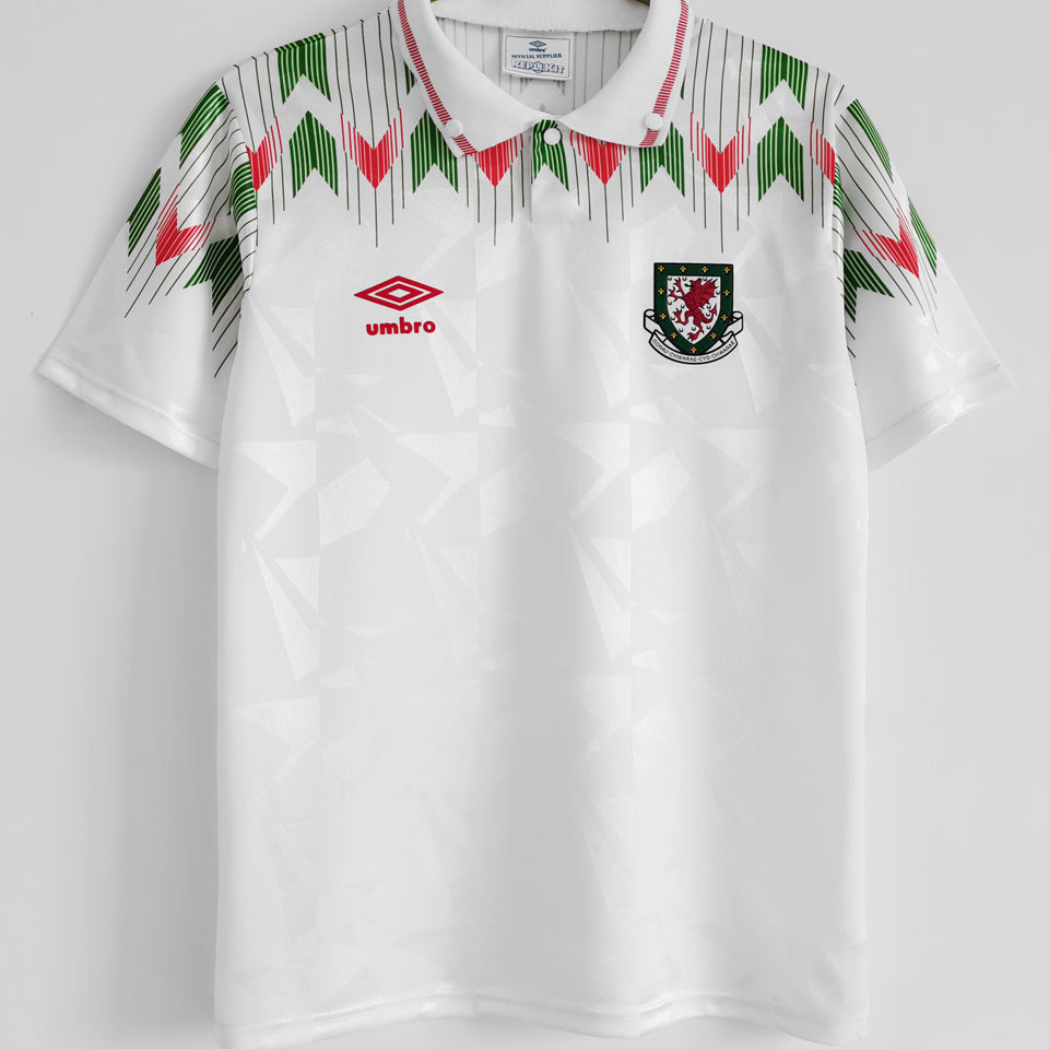1990/92 wales visitante versión fan selecciones retro