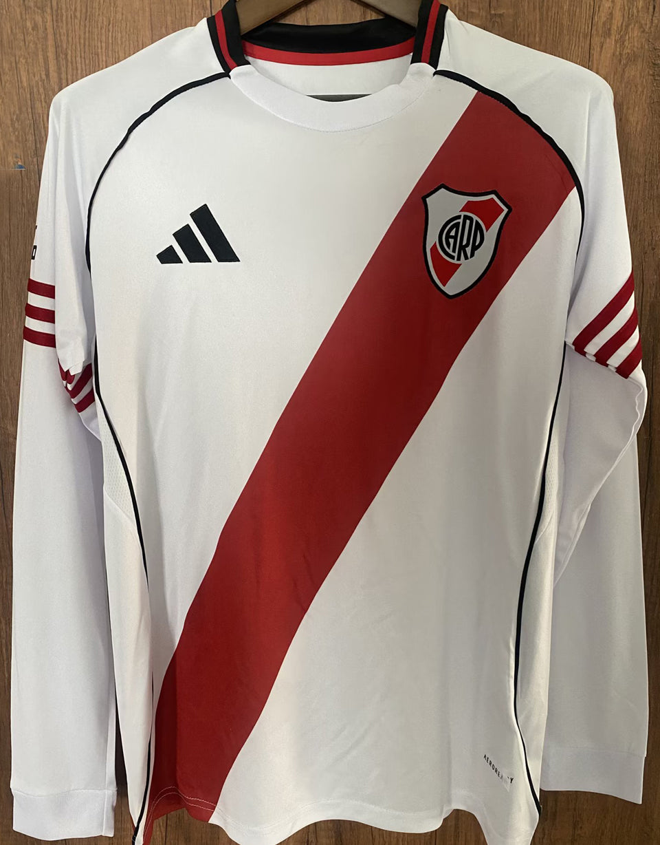 jersey 2025/26 river plate local manga larga versión fan
