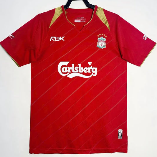 Jersey 2005/06 Liverpool Local Manga corta Versión Fan Retro