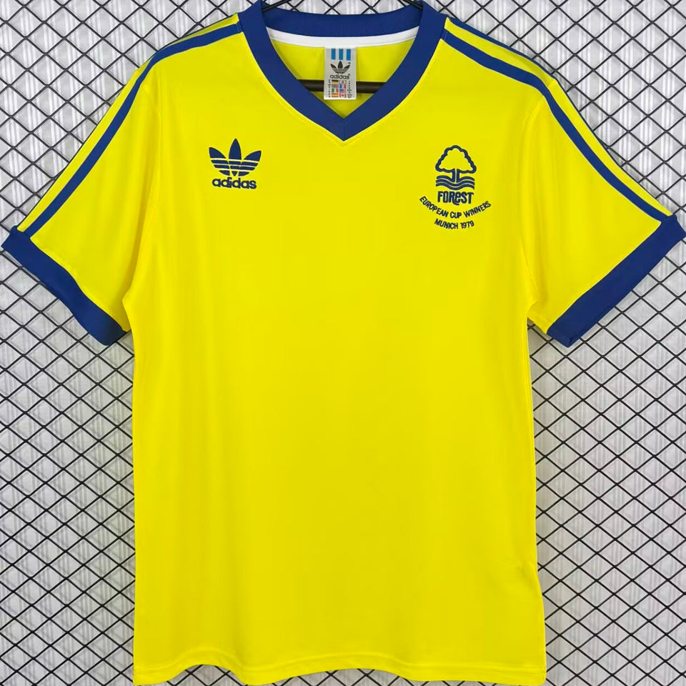 jersey 1977/1980 nottingham visitante manga corta versión fan retro