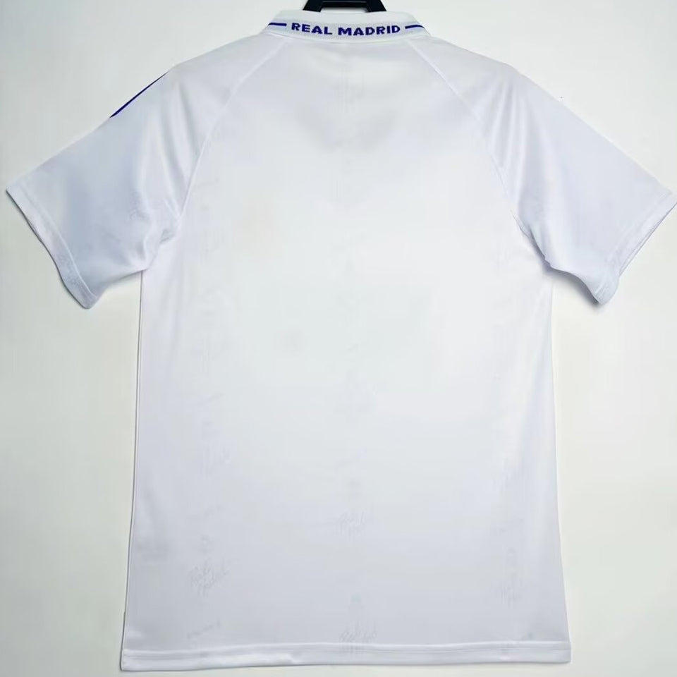 jersey 1994/96 real madrid local manga corta versión fan retro