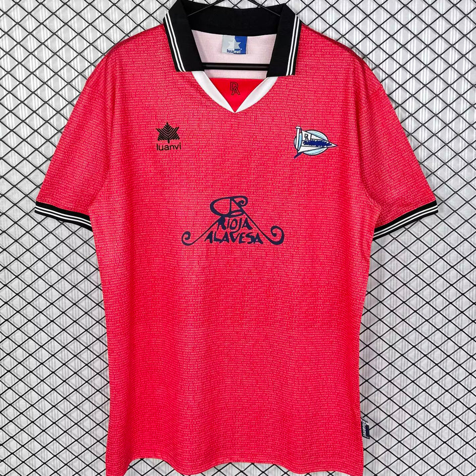jersey 2000/2001 alaves visitante manga corta versión fan retro