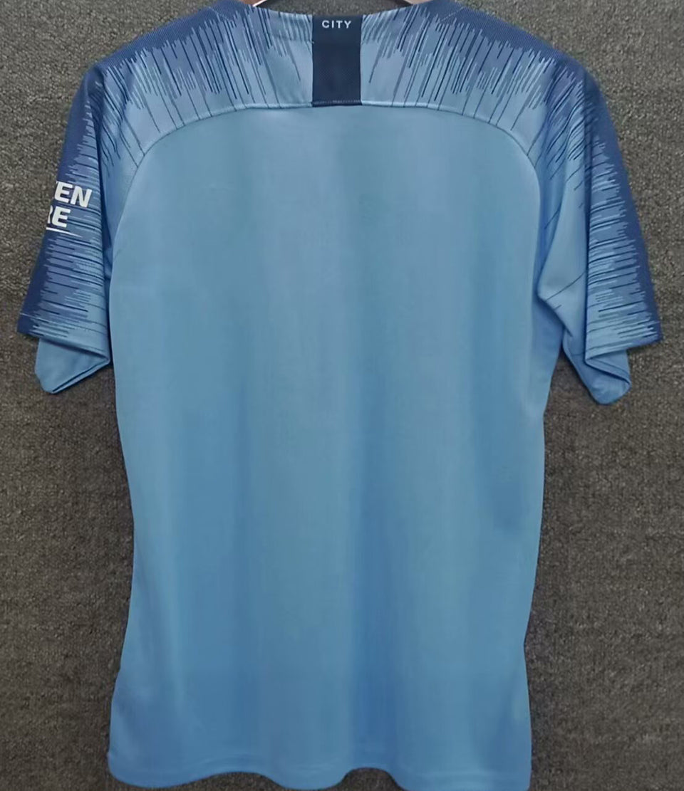 jersey 2018/2019 manchester city local manga corta versión fan retro