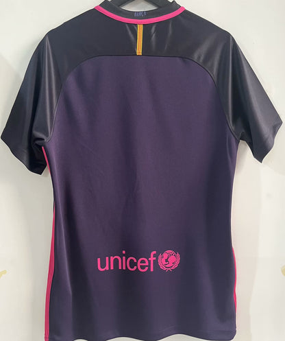 Jersey 2016/17 Barcelona Visitante Manga corta Versión Fan Retro