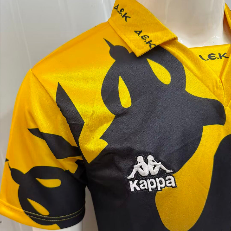 jersey 1996/1997 aek local manga corta versión fan retro