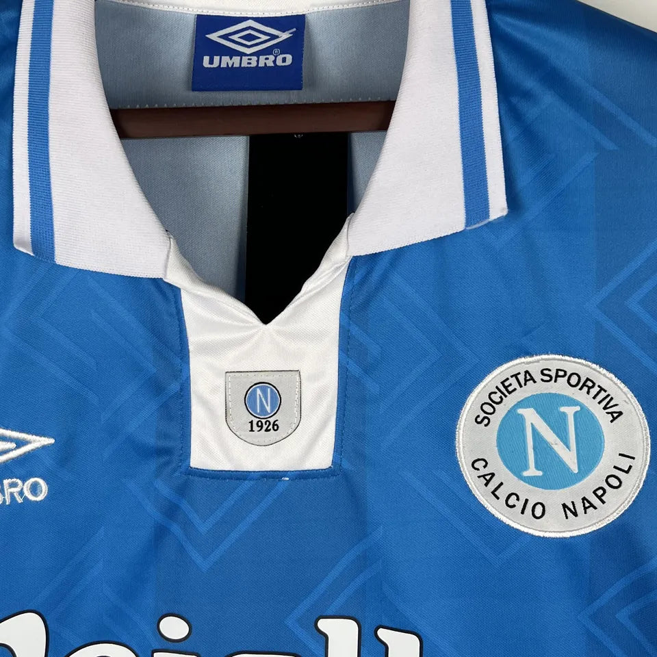 Jersey 1993/94 Napoli Local Manga corta Versión Fan Retro