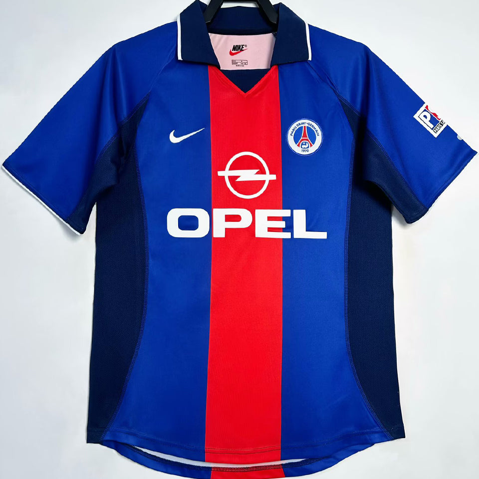 jersey 2000/2001 psg local manga corta versión fan retro