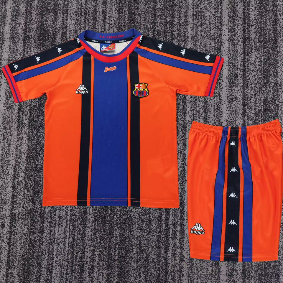 jersey 1997/1998 barcelona visitante manga corta niño retro