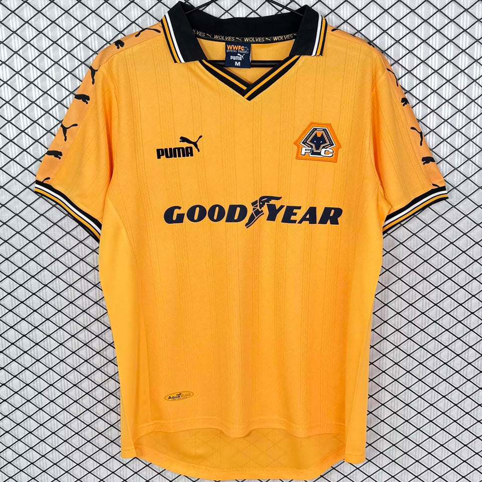 jersey 1998/1999 wolves local manga corta versión fan retro