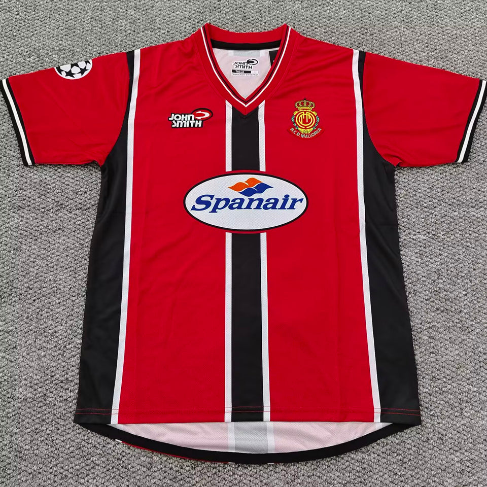 jersey 2001/2002 mallorca local manga corta versión fan retro