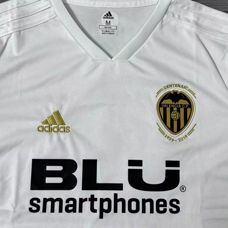 jersey 2018/19 valencia local manga corta versión fan retro