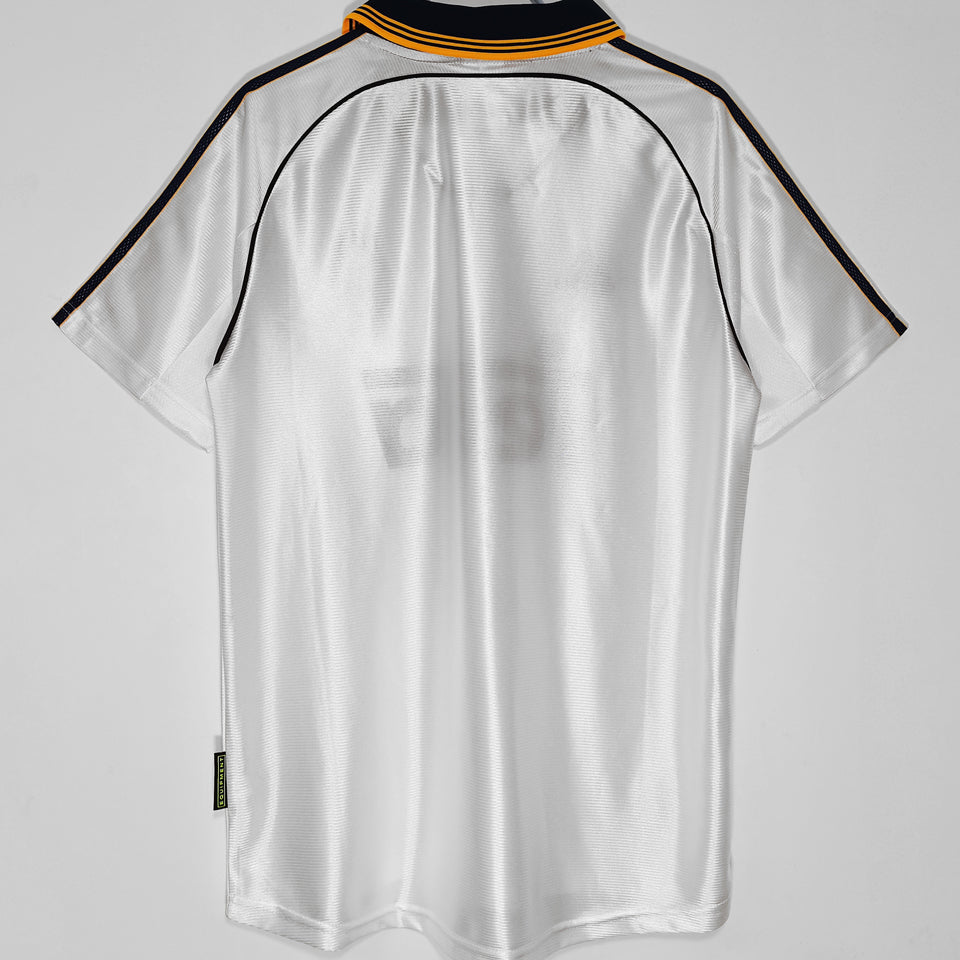 jersey 1999/2000 real madrid local manga corta versión fan retro